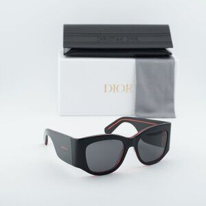 Dior DIORNUIT S1I 16A0 Square Sunglasses - Black/Smoke